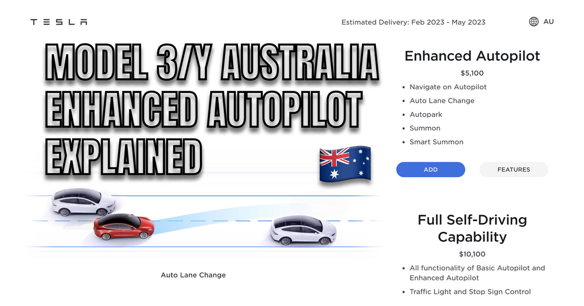 Highlighting the differences between Basic Autopilot, Enhanced Autopilot and Full Self Driving Capability for Tesla Model 3 and Model Y.